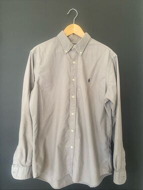 Polo by Ralph Lauren Classic Fit Gray Long Sleeve Cotton Oxford Button Down